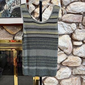 Sigrid Olsen women’s knitted stripe tank sweater